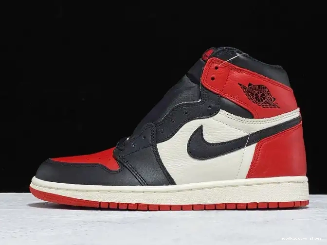 Toe High Retro Bred Jordan 1 OG 555088-610 Air 0613